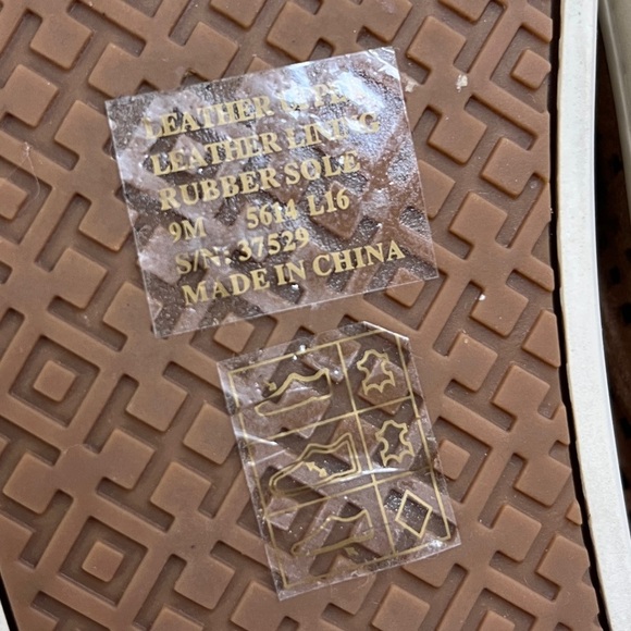 Tory Burch Jesse Suede Perforated Sneaker Tan Sz 9 Slip On - Picture 9 of 10